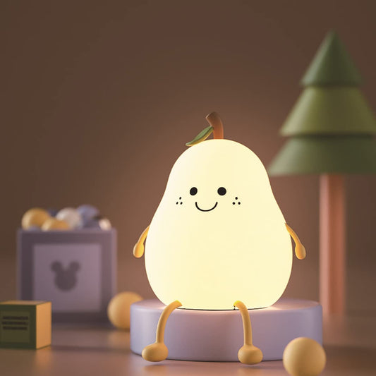 Cute Silicone Night Pear Silicone Lamps